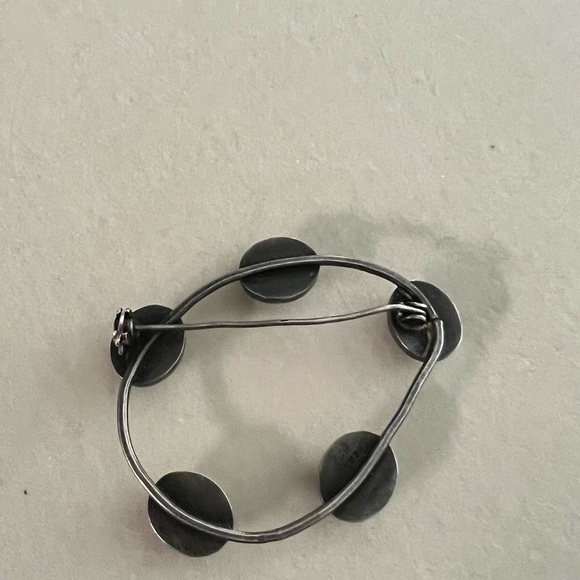 Sterling and Green Stone Bracelet - Picture 6 of 6